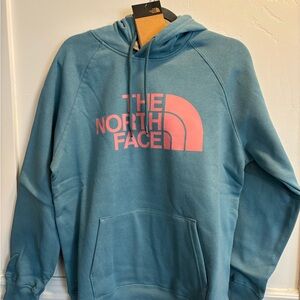 The North Face Women's Teal and Pink Hoodie
